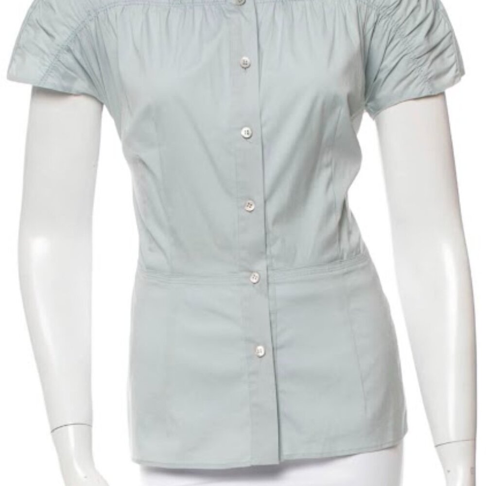 Prada Women's Blouse in Light Blue - Picture 9 of 9